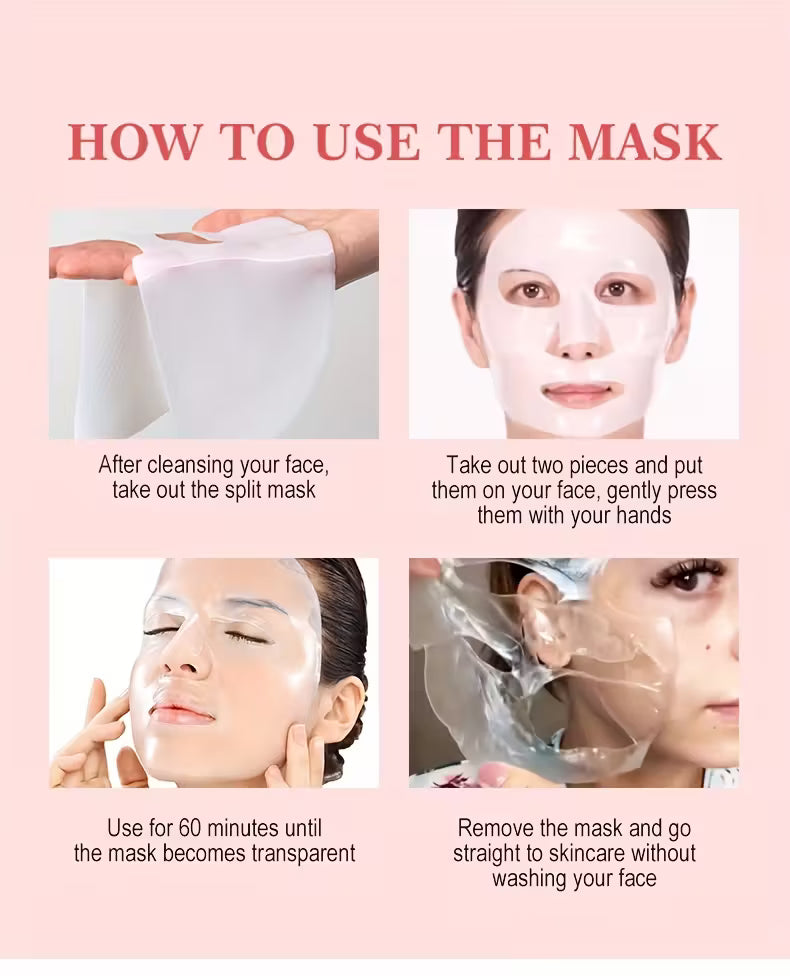 BioGlow Collagen Mask Set – 20pcs Pack Deep Hydration Facial Treatment