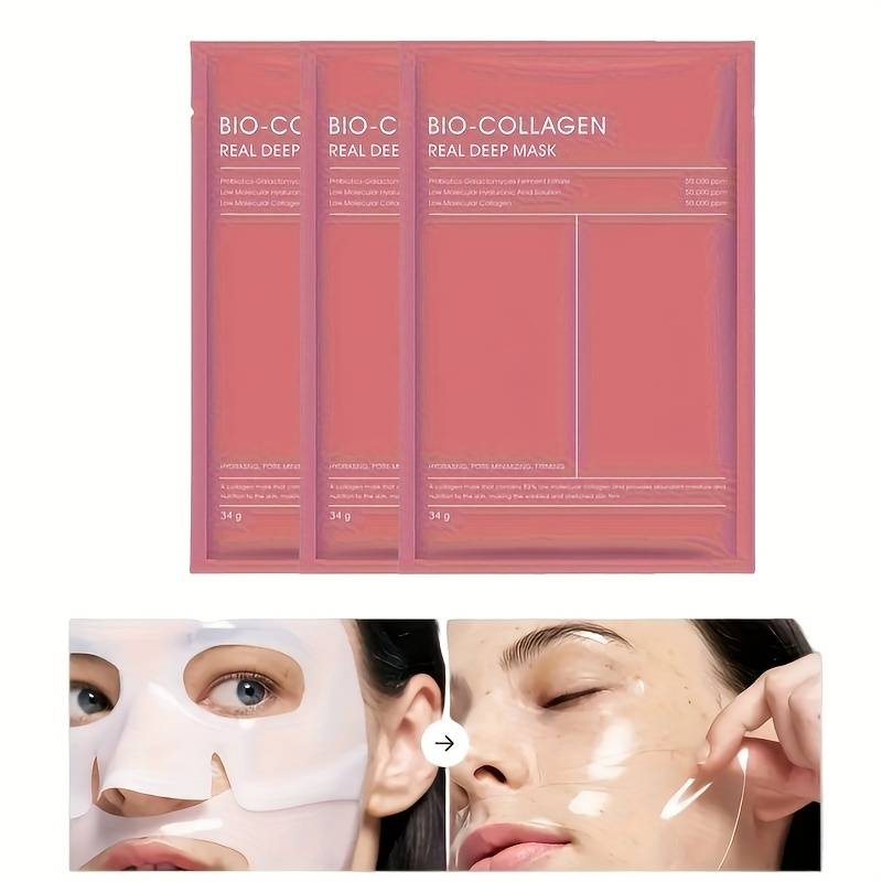 BioGlow Collagen Mask Set – 20pcs Pack Deep Hydration Facial Treatment