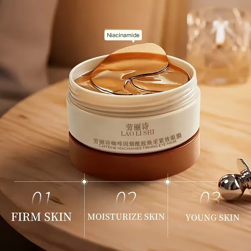 RadiantHaven™ EyeRevive 60 – Caffeine Peptide Firming Eye Masks