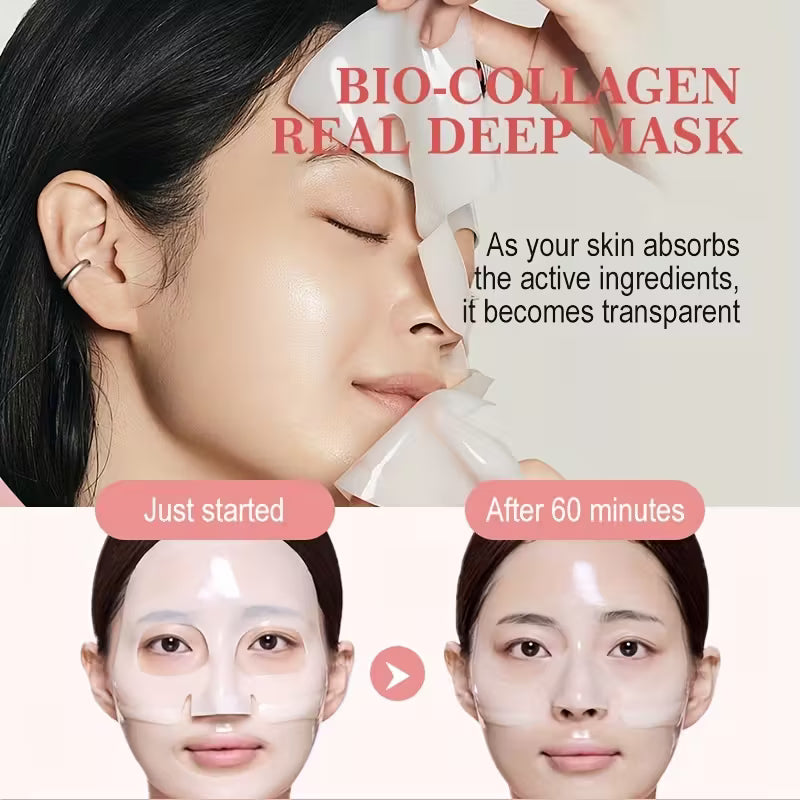 BioGlow Collagen Mask Set – 20pcs Pack Deep Hydration Facial Treatment