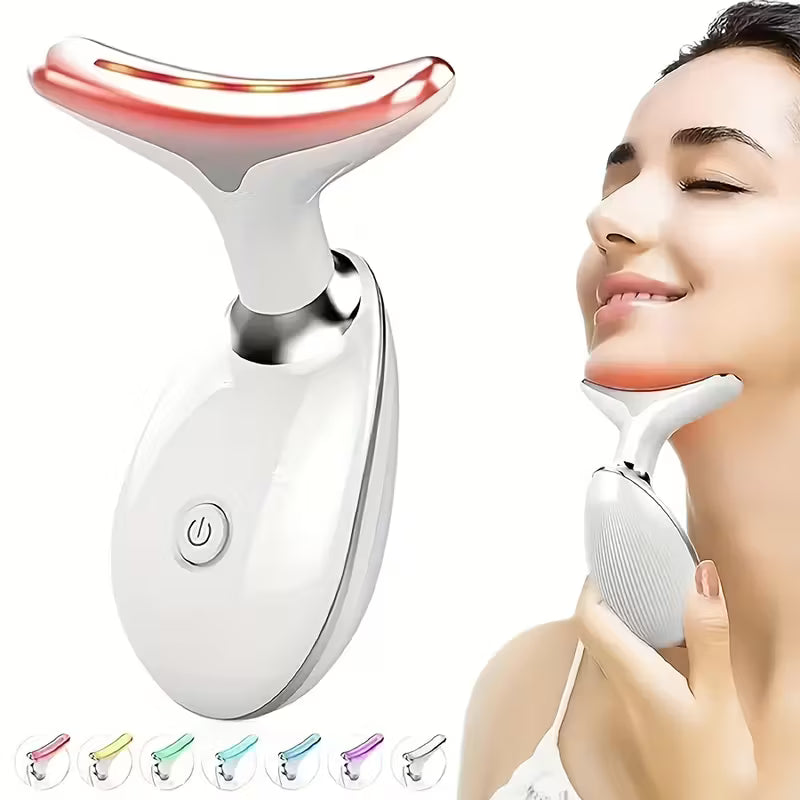 RadiantHaven™ 7-in-1 LED Facial & Neck Sculpting Massager