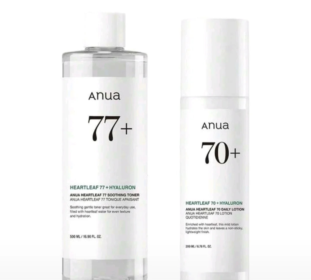 Anua Heartleaf 77 Soothing Toner + 70 Daily Lotion Set